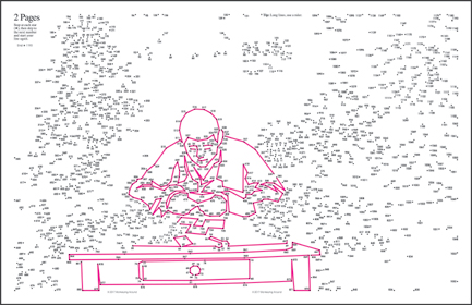 Stars Connect Puzzle Preview from the We Are Connected Dot-to-Dot Philadelphia Coloring Book
