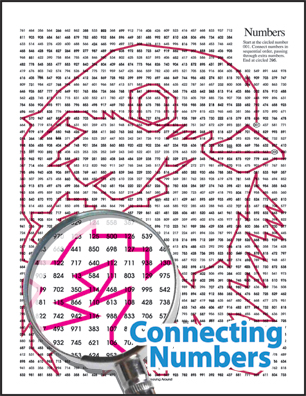 Numbers Connect puzzle showing a zoomed in image.