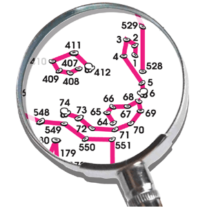 Detailed view of the Greatest Dot-to-Dot Scene Dots Puzzle