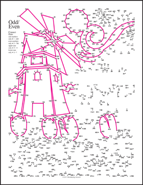 Odd/Even Dot-to-Dots Puzzle Preview from Greatest Dot-to-Dot Adventure Book #3