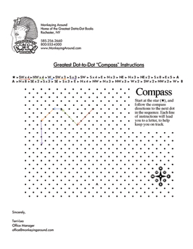 Greatest Dot-to-Dot Compass Connect the Dots Puzzle Instructions