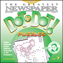 The Greatest Dot-to-Dot Mini Travel Newspaper Book: Vol #7 Front Cover